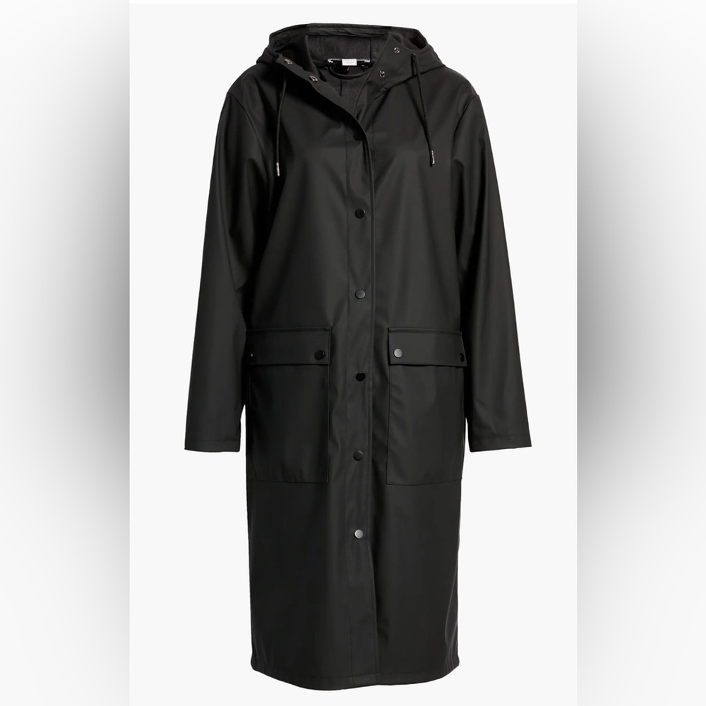 Topshop Black Outer Shell Raincoat Jacket